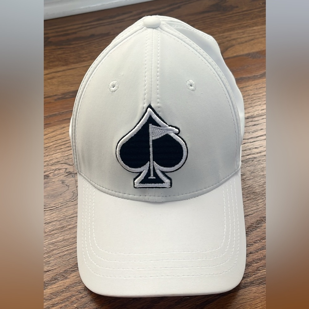 Men’s Pins & Aces Performance Spade golf hat cap size XXL white and black
